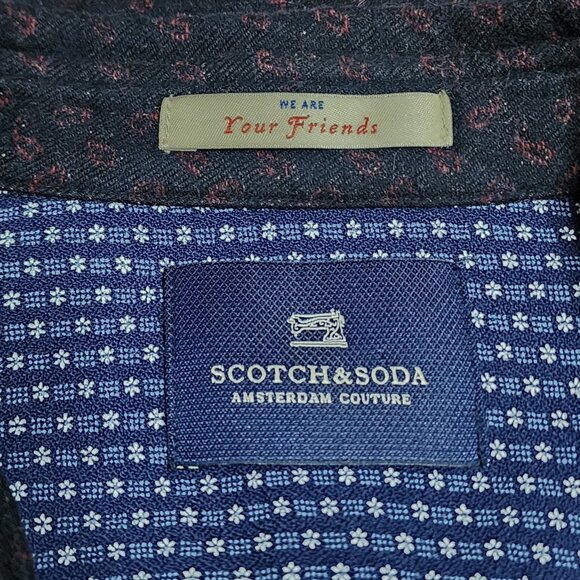 Scotch & Soda Shirt Mens Size XXL Linen Blend Button Down Top Long Sleeve - Picture 3 of 5